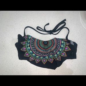 patterned bikini top